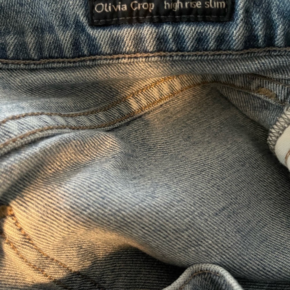 Citizens Of HumanityOlivia Crop Light Blue High Rise Slim Jeans - Picture 6 of 7